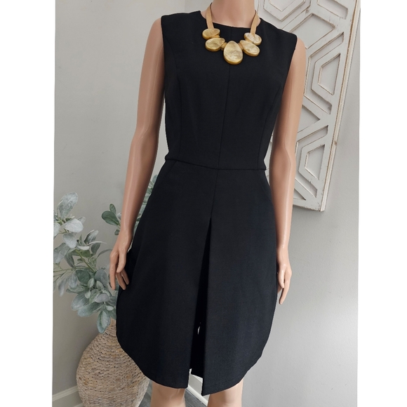 Kay Unger Black Lulu Jewel Neck Sleeveless Wide Legs Romper Jumpsuit - Picture 7 of 11